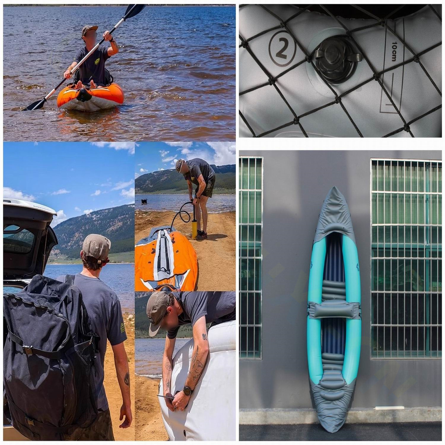 PVC Inflatable Kayak Canoe 1 P - Fishing Kayak Inflatable incelemesi ve fiyatı