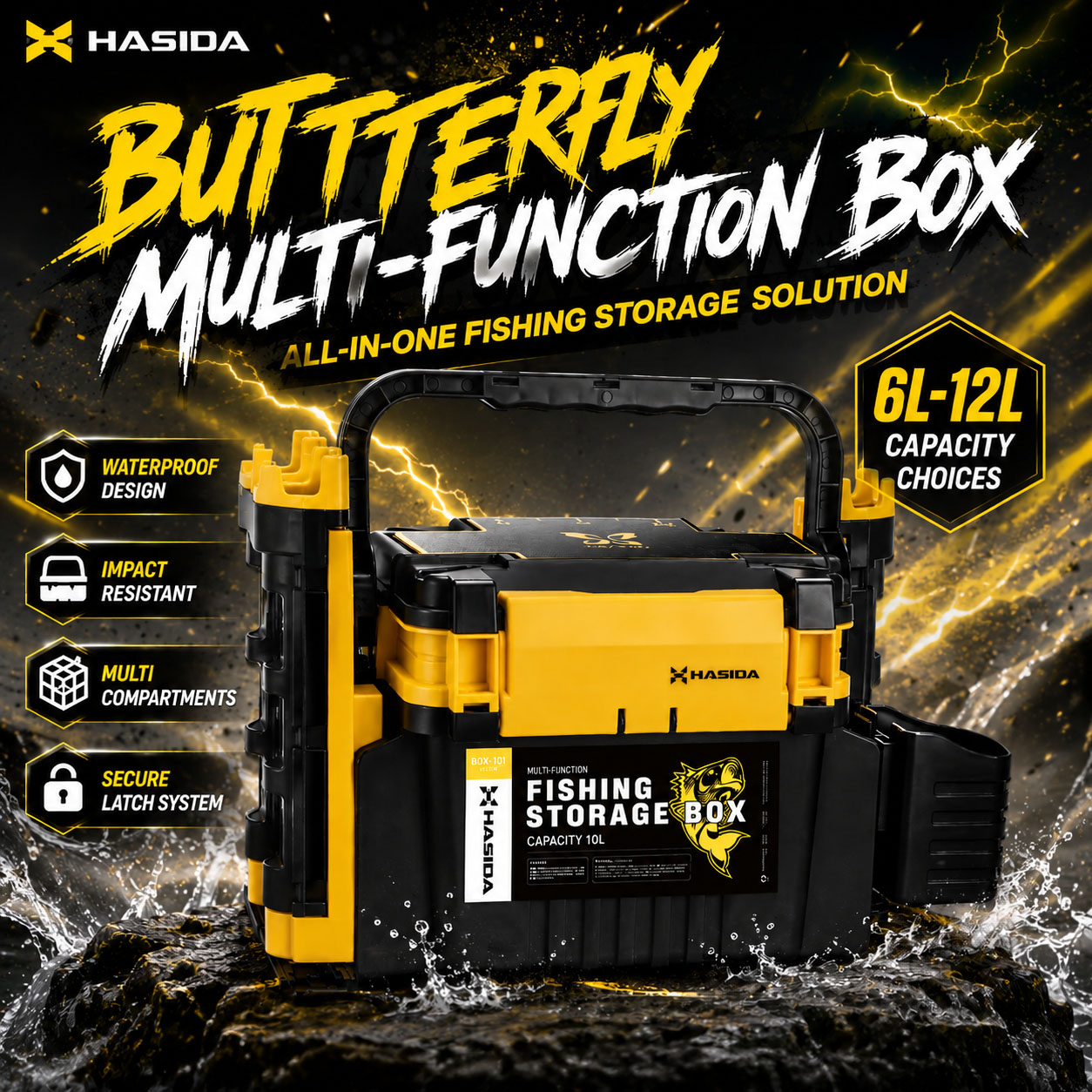 HASIDA Butterfly Fishing Tackl - Fishing Kayak Crate incelemesi ve fiyatı